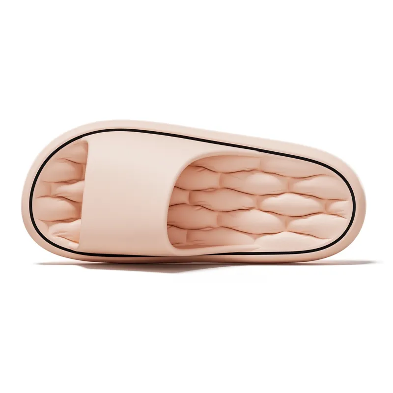 Soft Minimalist Style Geometric, Home Slippers, Solid Color Summer Quiet Bathroom Dormitory, Hexagonal Grid, Unisex-7