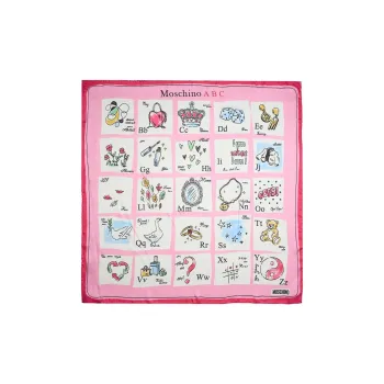 MOSCHINO Graphic Printed Square Scarf