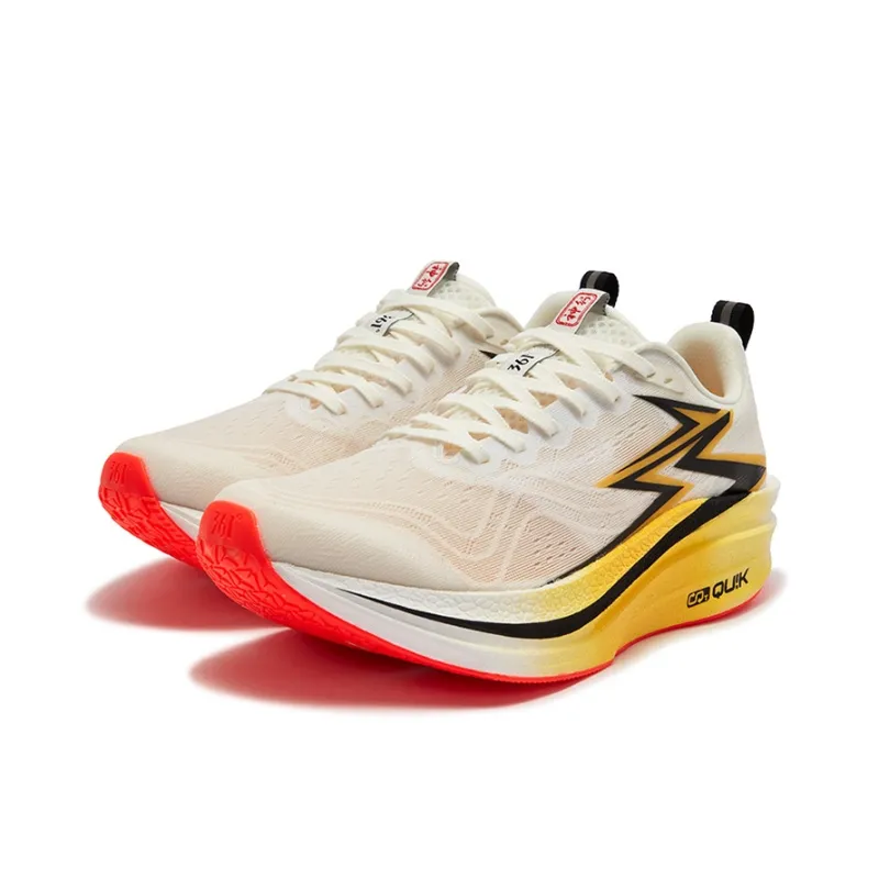 361° Flame 4MIX Running Shoes Unisex Low Top Feather White/Stamen Yellow-2