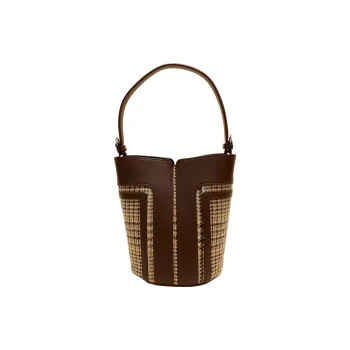 BEMIX PETS Cow Leather Handbag Women's Coffee