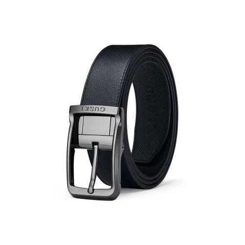 GUSKI Cow Leather Leather Belts Men's Width  3.5cm