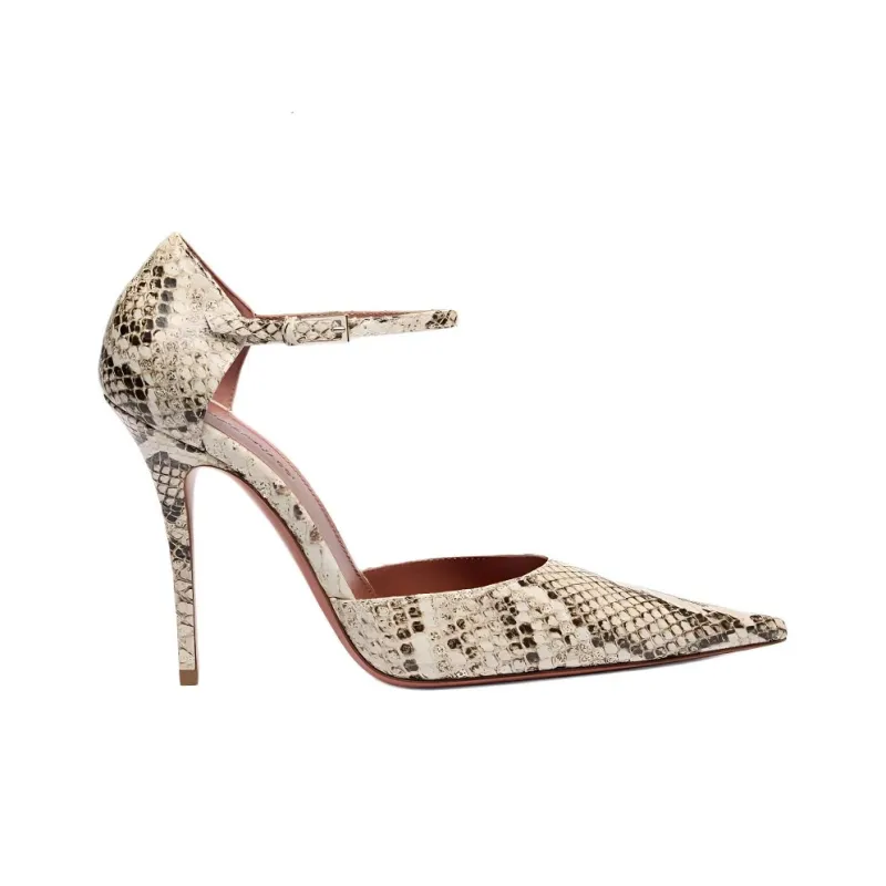 AMINA MUADDI Barbara Slim Heel High Heels 10.5cm Women's Beige-1