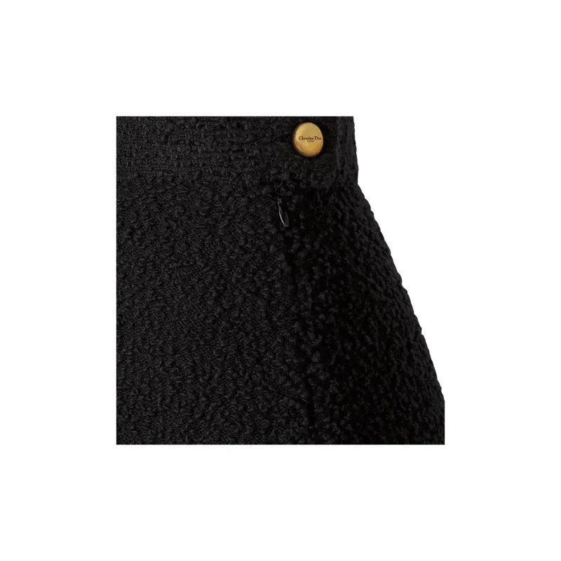 DIOR Casual Short Skirts Women's Black-4