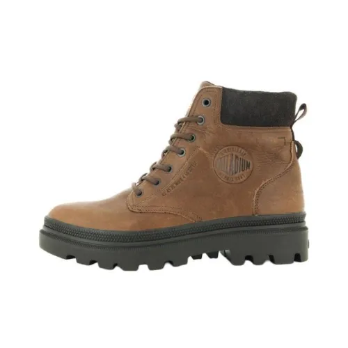 Palladium PALLATROOPER Waterproof And Wear resistant Short Outdoor Boots Men's Brown