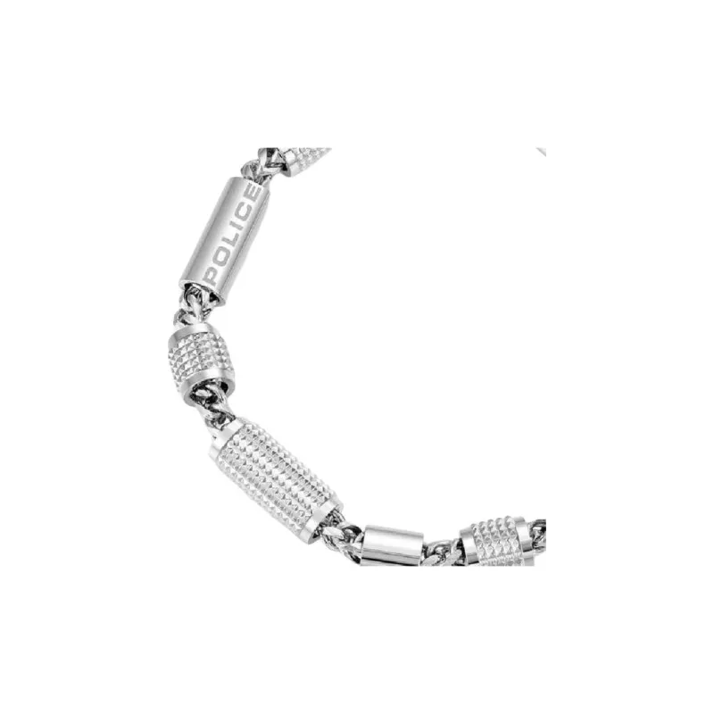 Police Stainless Steel Bracelets Men's Silver-1