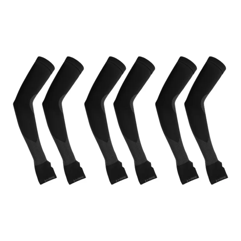 LiNing Basketball Cycling Hiking Arm Guards Sun And UV Protection Black Polyamide Unisex Comprehensive Protective-10