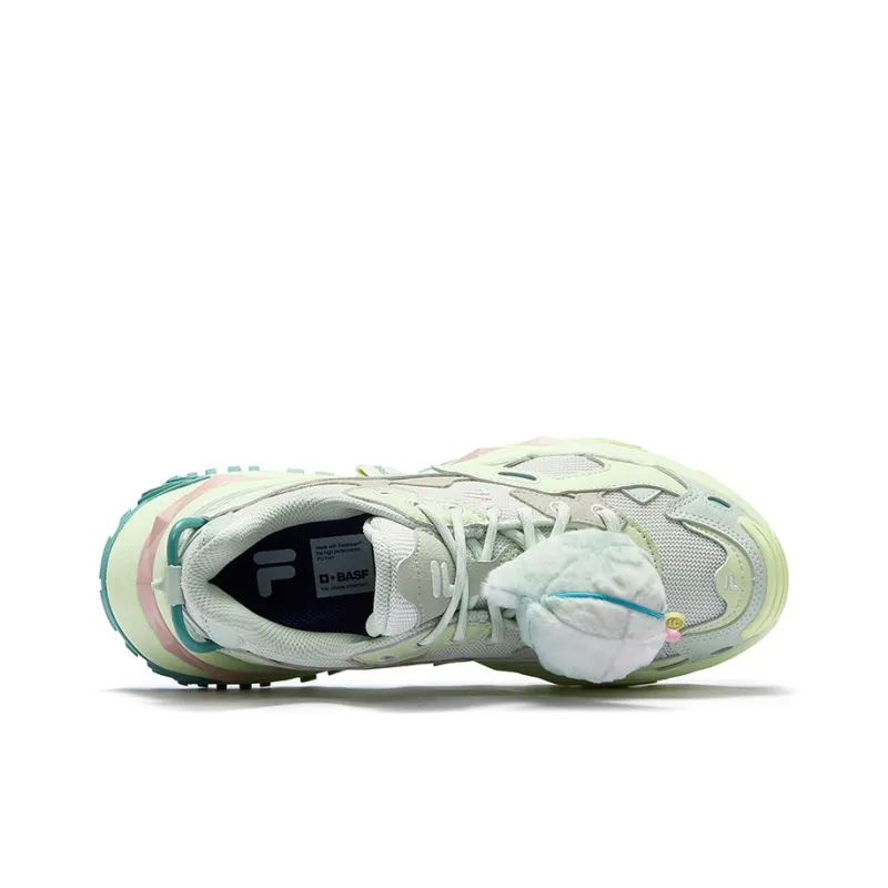 FILA FUSION BIANCO Slip-Resistant Height Increasing Low-Top Chunky Sneakers Women's Aqua-3