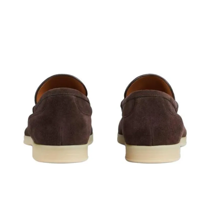 GUCCI Horsebit Loafers Men Brown-4