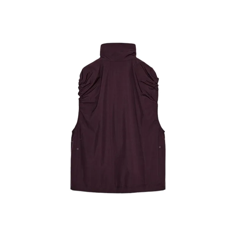 ZARA ZW Series Vest Women's Burgundy Burgundy-1