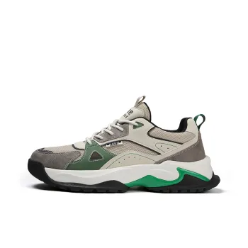 JEEP SPIRIT Cushioned Anti Slip And Wear Resistant Lightweight Low Top Casual Shoes Men's Climbing Gray