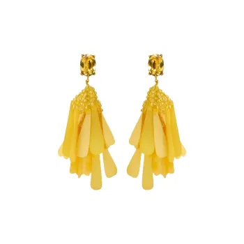 Oscar De La Renta Sequinned Clip on Earrings