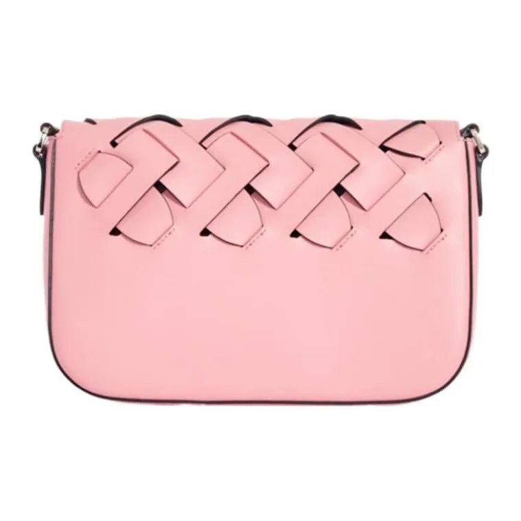 PRADA Leather Shoulder Bag Crossbody Bag Regular Women's Petal Pink/Black-2
