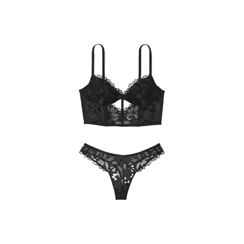 Victoria's Secret Underwear Set Women's Black-0