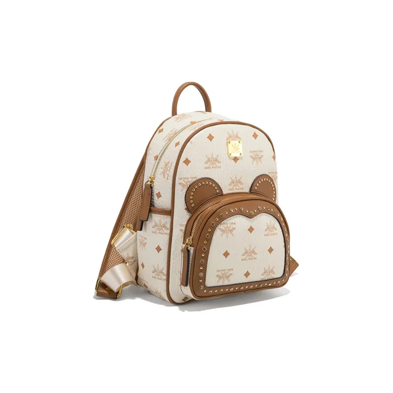 CLEVER& KETCH PU Small Backpack Regular Women's Ecru-1