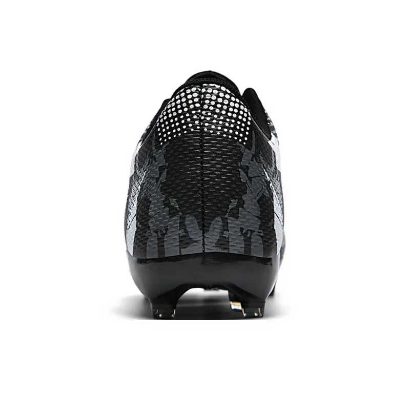 Hicellon AG Rubber Short Studs Soft Ground Natural Ground Slip-Resistant Coverage Soccer Shoes Unisex Black White-2