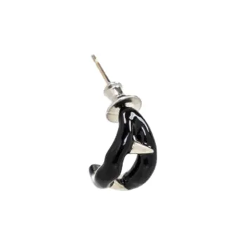 Yohji Yamamoto Silver Earrings Men's Black