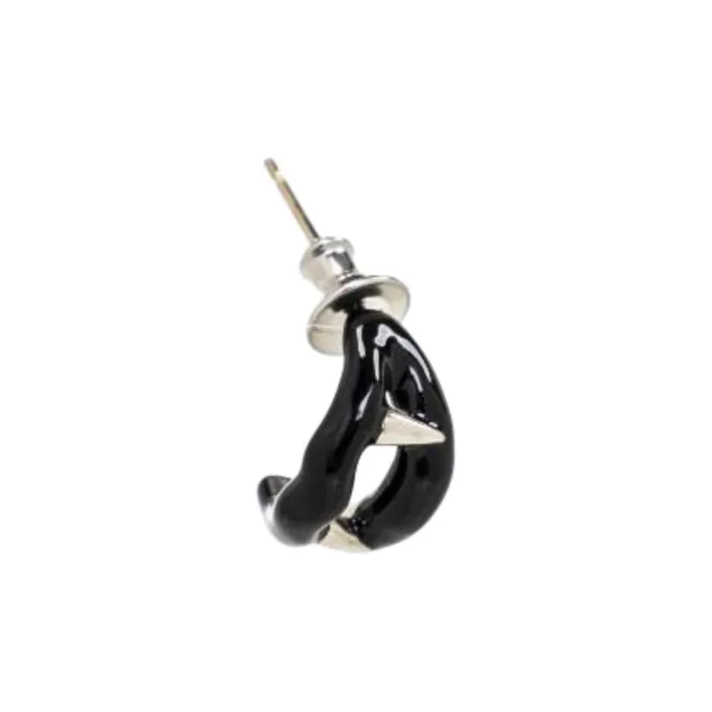 Yohji Yamamoto Silver Earrings Men's Black-0