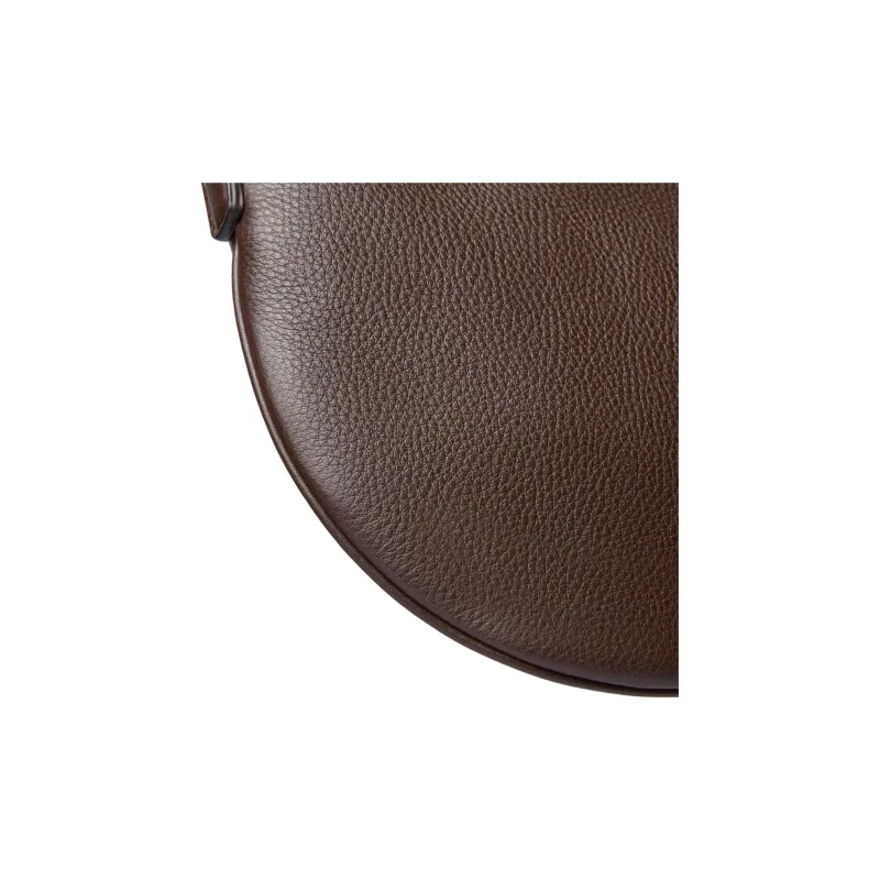 GUCCI Leather Shoulder Bag Mini Men's Dark Brown-5