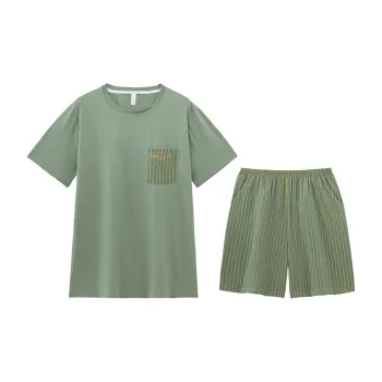 Good Fortune Pajama Set Men's Matcha Green