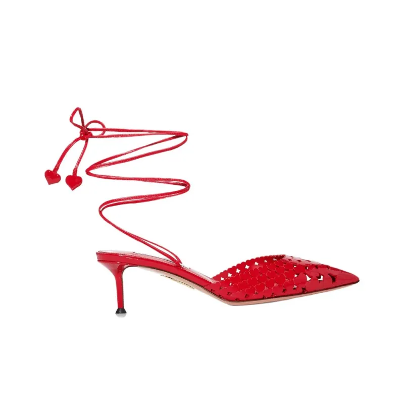 AQUAZZURA Amourose Slim Heel High Heels 5cm Women's Red-1
