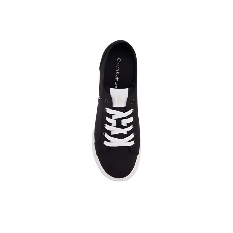 CKJ CALVIN KLEIN JEANS Low-Top Canvas Shoes Men's Black-3