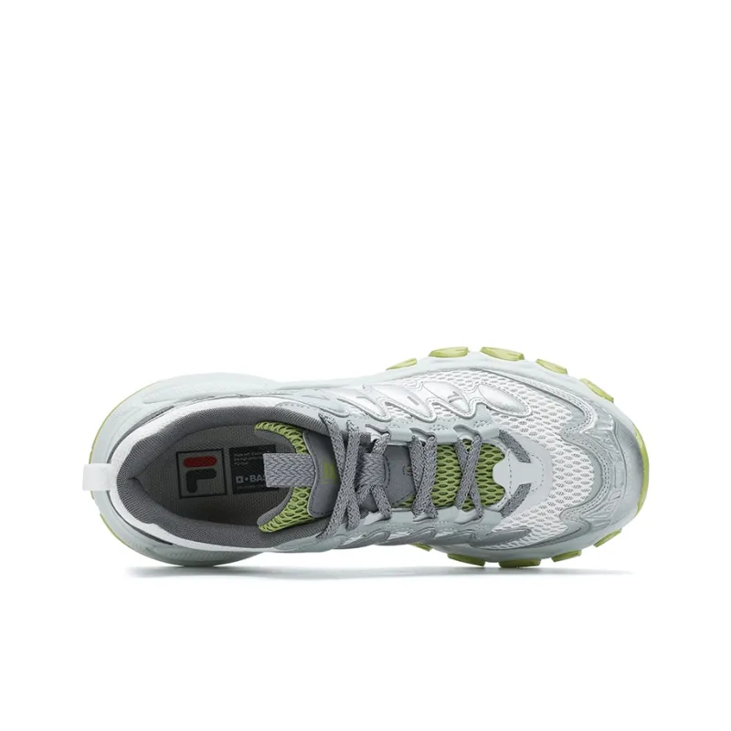 FILA TRUFFLE Cushioning Abrasion Resistant Breathable Low Top Running Shoes Men's Gray White-3