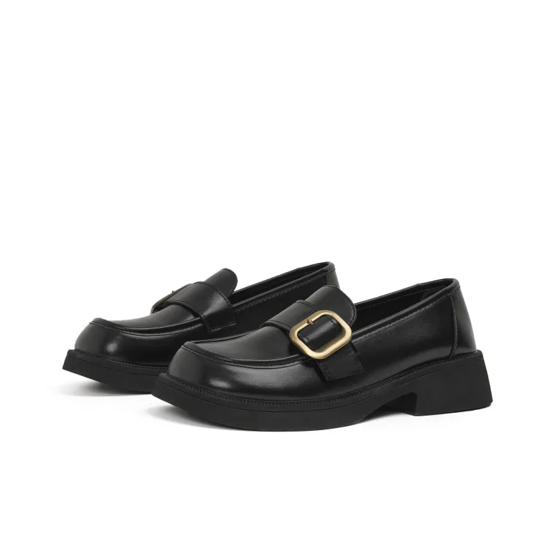 SHUXI Loafers Women's Black Glossy/Black Matte-9
