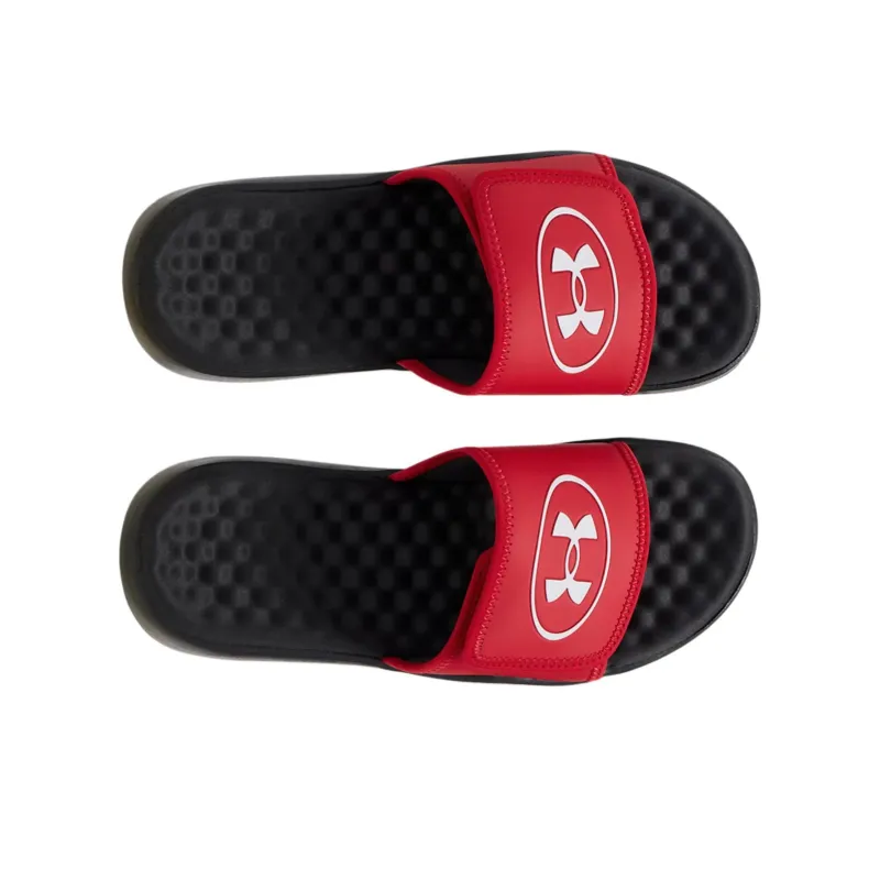 Under Armour Ignite Pro Slip Resistant Abrasion Resistant Slide Slippers Men's Black Red-3
