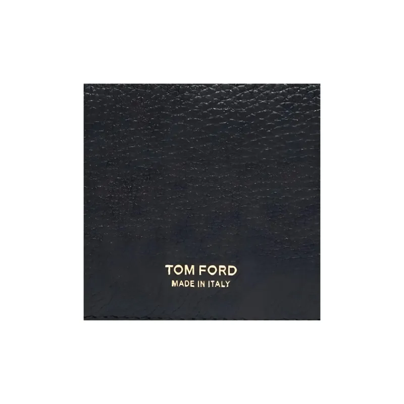 TF Grain Calfskin Wallet, Card Holder Men's Black-3