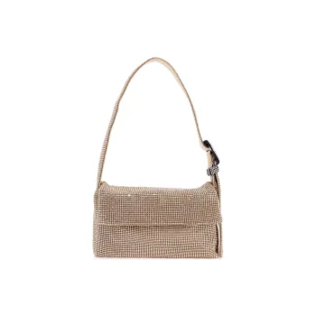 BENEDETTA BRUZZICHES Metal Lead Glass Handbag, Shoulder Bag Mini Women's Beige