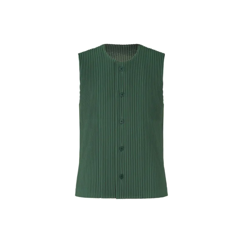 Homme Plissé Issey Miyake Tank Top Men's Evergreen Tree-0