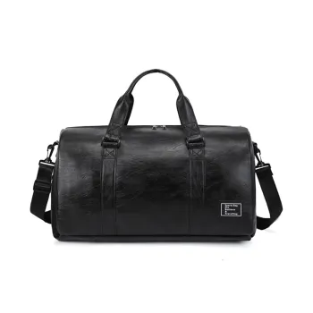 SURELAPTOP PU Travel Bag Unisex Black