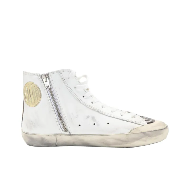 Golden Goose Francy High Top Skateboard Shoes Men's White-1