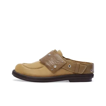 SUGARSU Rubber Sole Abrasion Resistant Slip Resistant Closed Toe Slippers Unisex Khaki