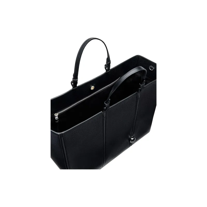 Jacquemus Calfskin Tote Bag Shopping Bag Handbag Unisex Black-4