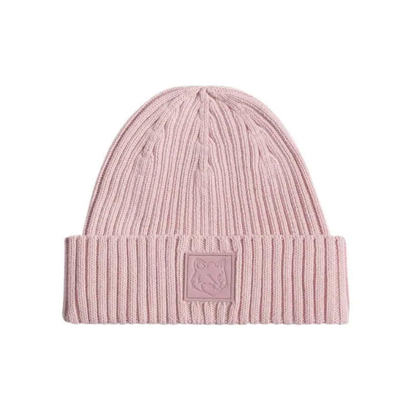 Maison Kitsune Logo patch Beanie-0