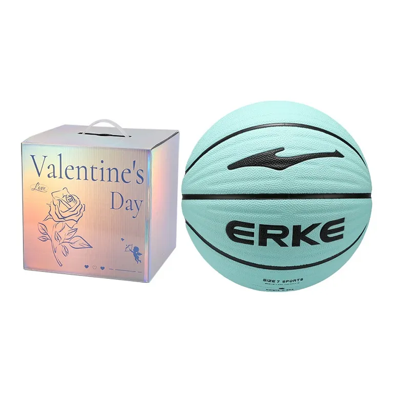 Erke PU Basketball Green Size 7 Training Match Unisex-6