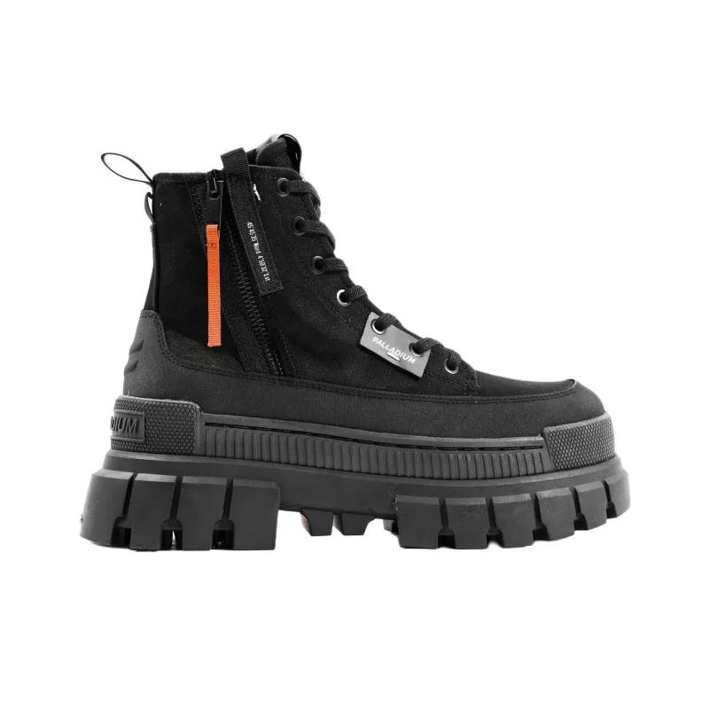 Palladium Revolt Anti-Slip Wear-Resistant Mid-Top Casual Shoes Unisex Black-1