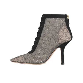 DIOR Capture Ankle Boots 10cm Women's Silver
