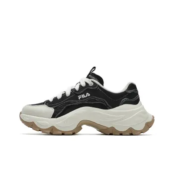 FILA SOFIA 4 Fish Bone Shoes Shock Absorbers Low Top Casual Shoes Women's Black White