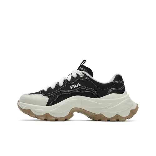 FILA SOFIA 4 Fish Bone Shoes Shock Absorbers Low Top Casual Shoes Women's Black White