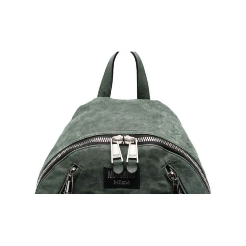 MOSCHINO Logo-appliqué Leather Backpack-2
