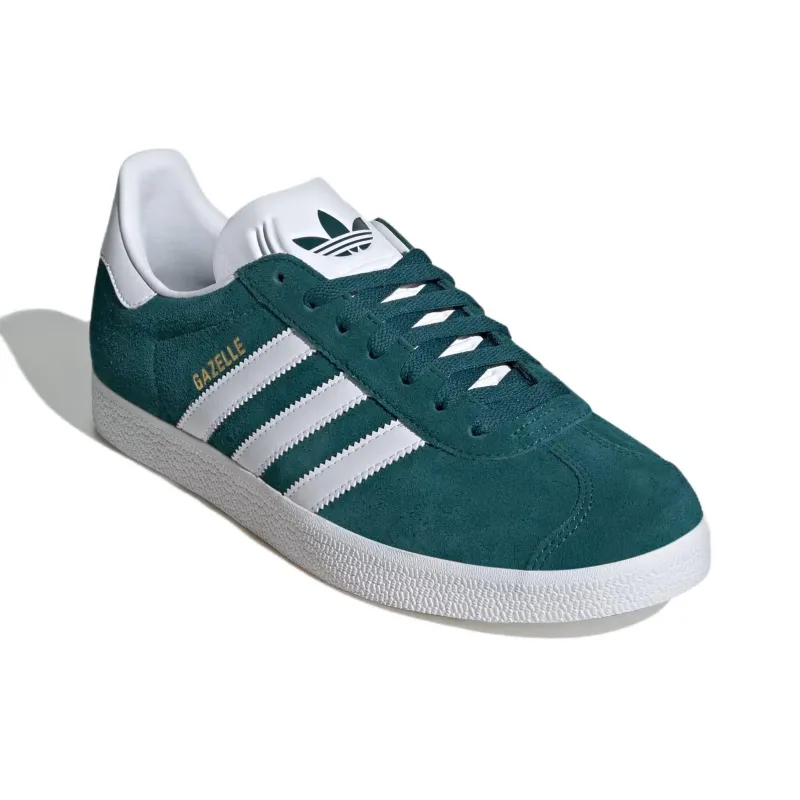 Adidas Gazelle Mystery Green Cloud White Gold Metallic-2