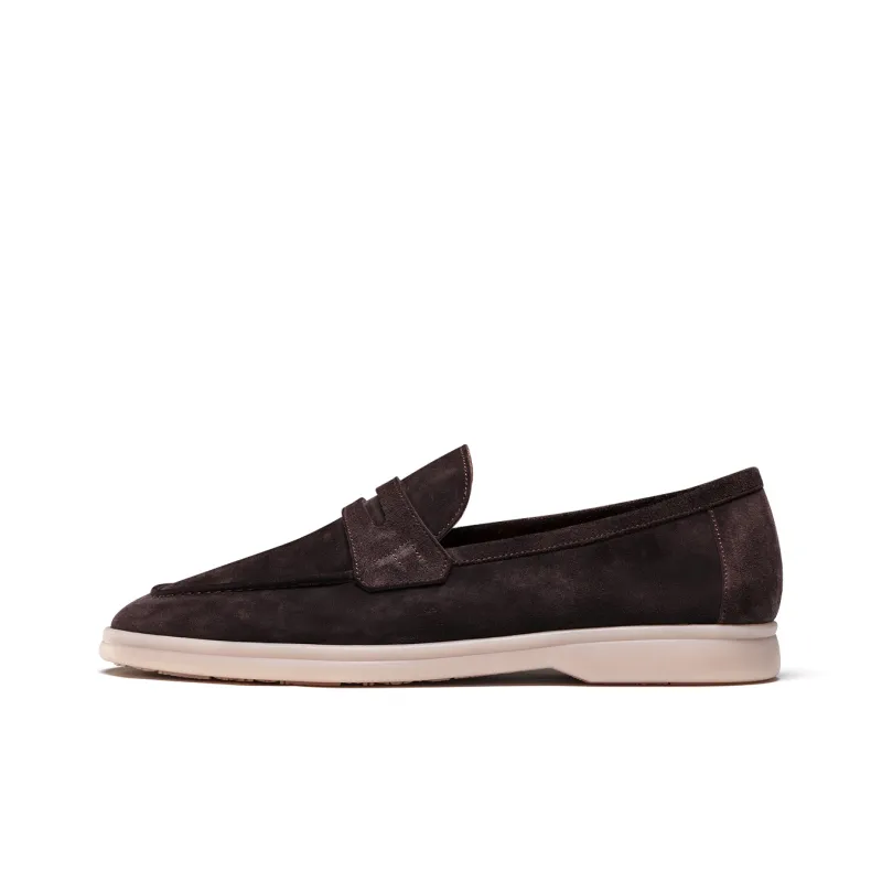 TRUFFAUT Soft Sole Breathable Fringe Slip on Loafers Men's-0