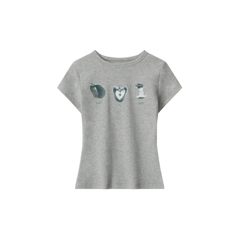 YUZHAOLIN Summer Minimalist Style Print Short Sleeved Top Unisex-3
