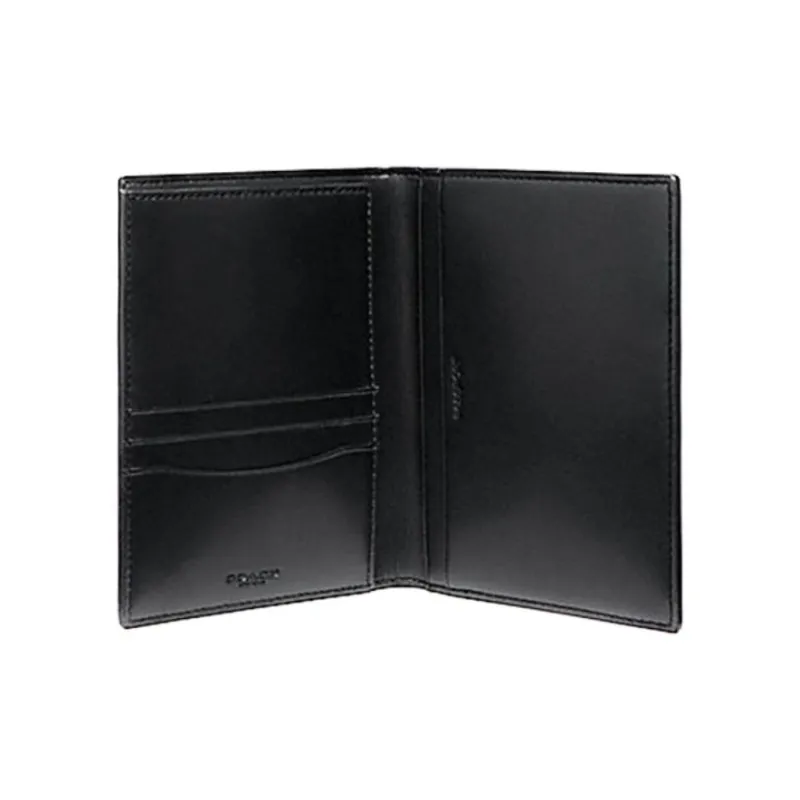 COACH Coated Canvas Handheld Passport Holder Wallet Men's Blue/Black-1