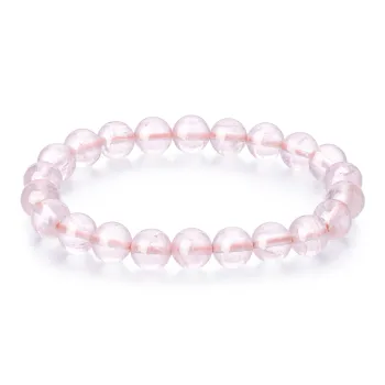 Lao Feng Xiang Natural Pink Crystal Bracelets Women's