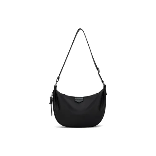 LUCKY DIAMOND Nylon Crossbody Bag Women's Black