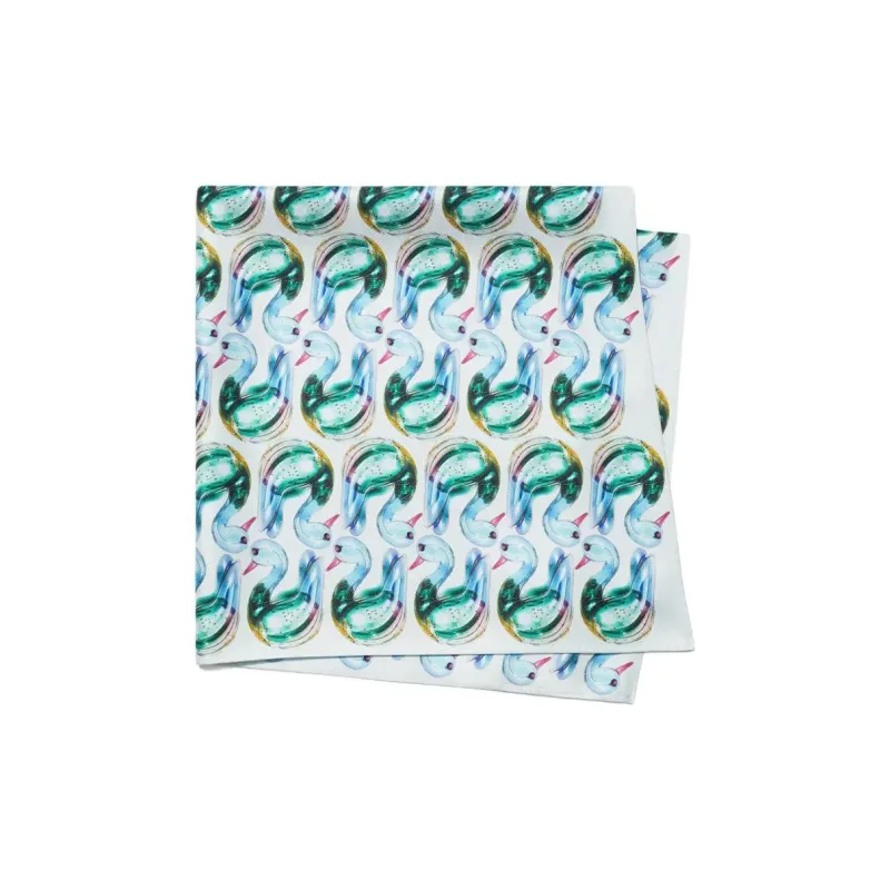 TORY BURCH Mulberry Silk Scarves Unisex Multicolor-1