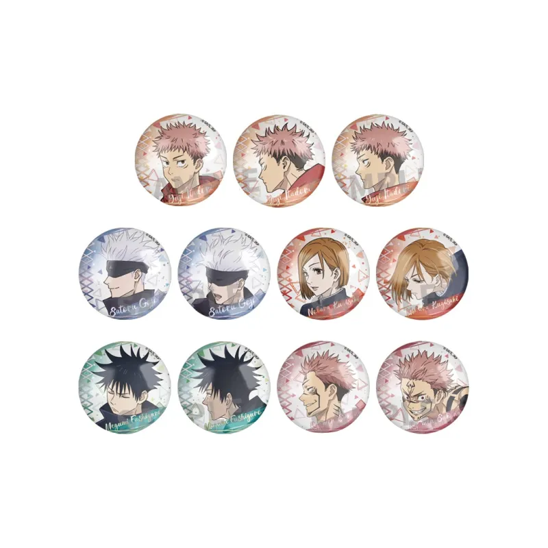 Gu Niang Jujutsu Kaisen Characters Rainbow Collection Tinplate Badge Satoru Gojo & Yuji Itadori Megumi Fushiguro Badges-1